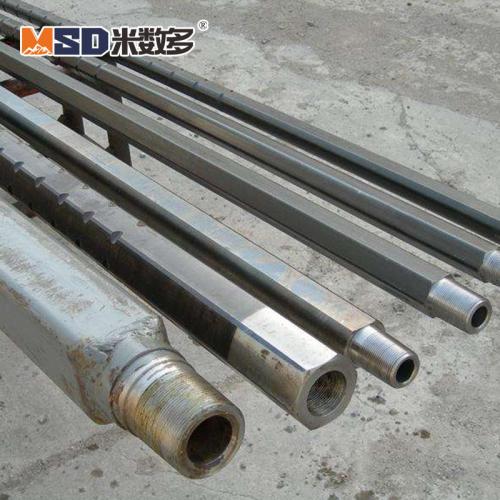 Black Threaded DTH Drill Rods Shock Resistance For Water Well Drilling