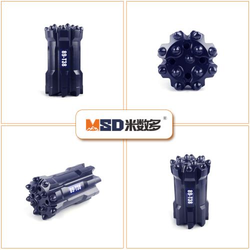 Impact Resistance Top Hammer Drill Button Bits 89mm-T38 For Borehole Drilling