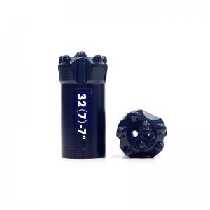 7 11 12 degrees Taper Button Bit , Small Rock Drill Bits With Vacuum Heat Treatm