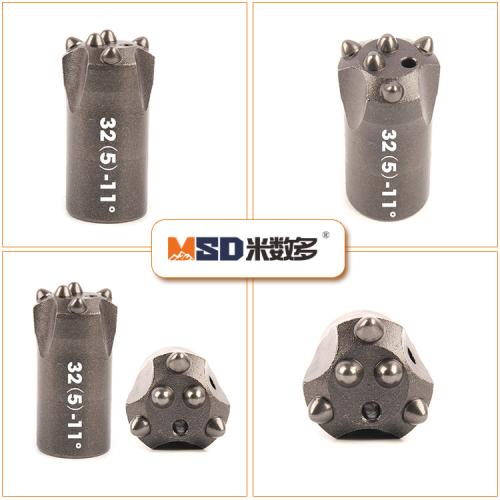 High Hardness H22 Taper Button Bit For Limestone 5 Buttons 32mm For Granite