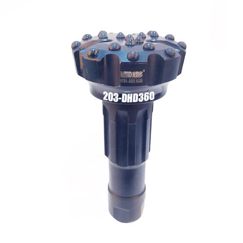 High pressure DHD360 DTH D203mm drill bit wear and impact resistance