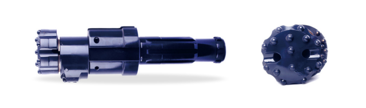MSD eccentric casing system components: pilot bit, eccentric reamer, casing tube, and casing shoe — reamer retracts for retrieval