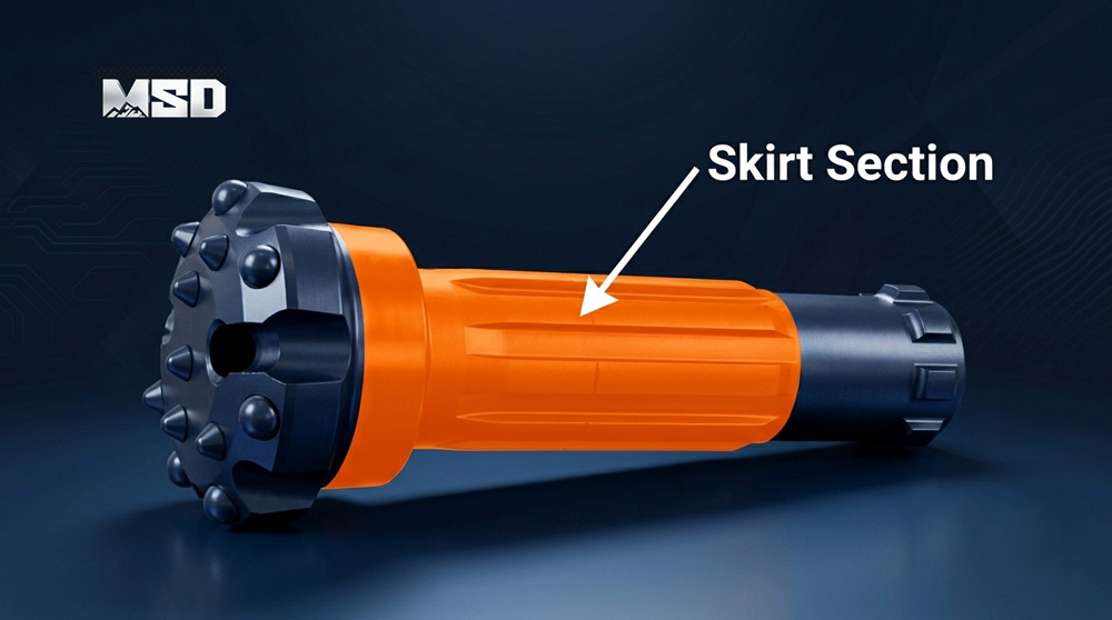 DTH-drill-bit-skirt-section-highlighted-on-MSD-down-the-hole-bit-body.jpg