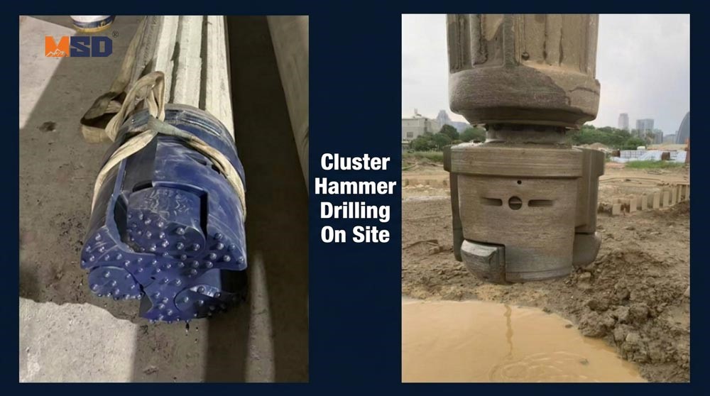 multiple-DTH-hammers-arranged-for-cluster-hammer-drilling-assembly-with-button-bits.jpg